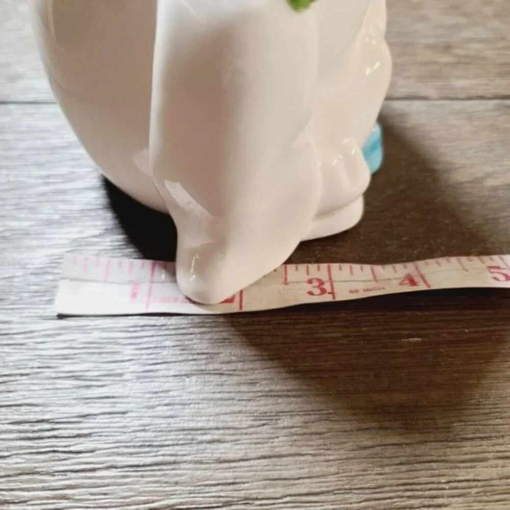 Vintage Anthropomorphic Ceramic White Bunny Easter Spring Mug